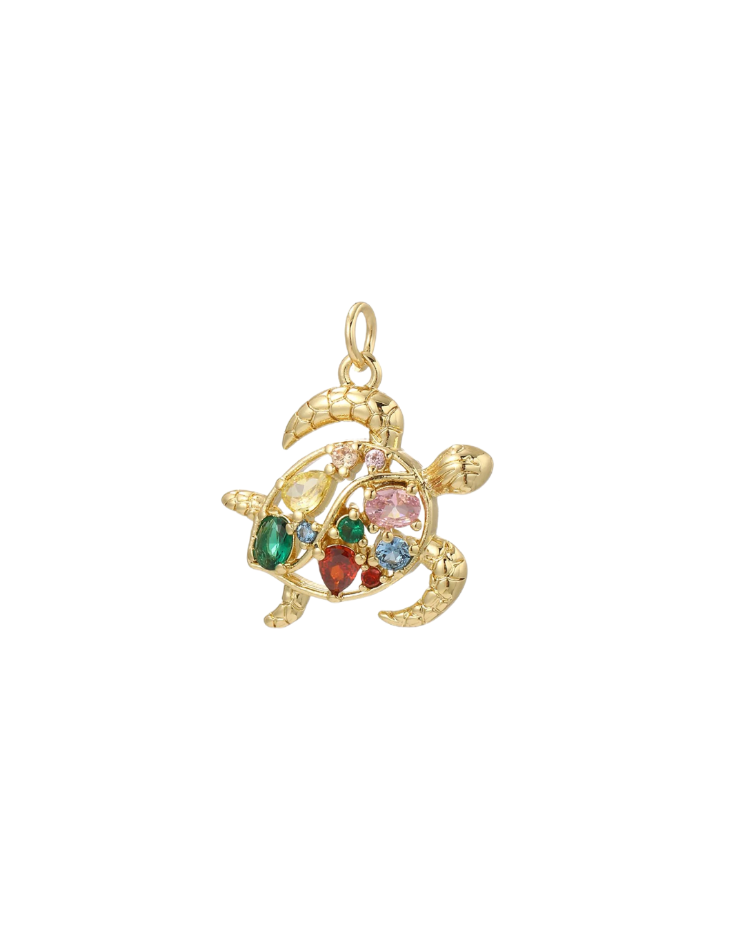 Gemstone Turtle Charm