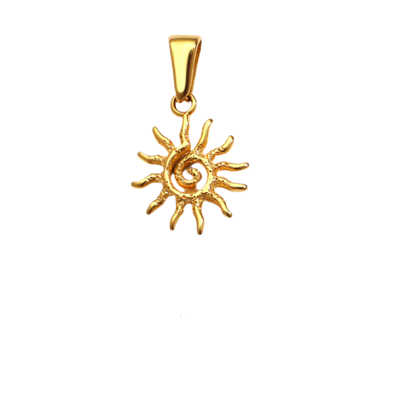 Small Spiral Sun Charm