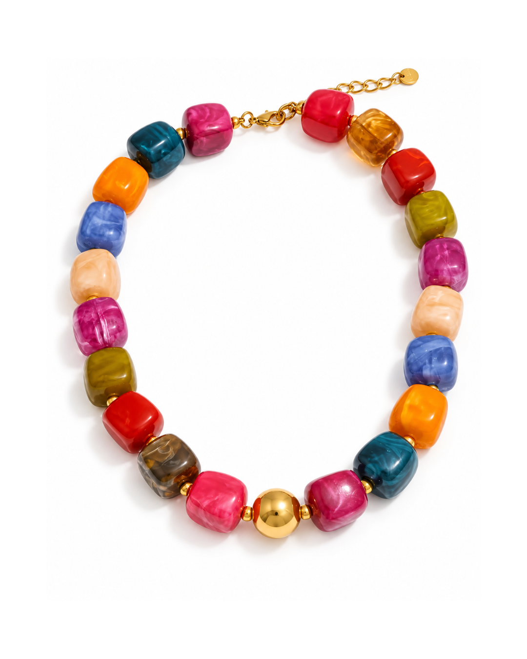 Boba Beaded Necklace Multicolour