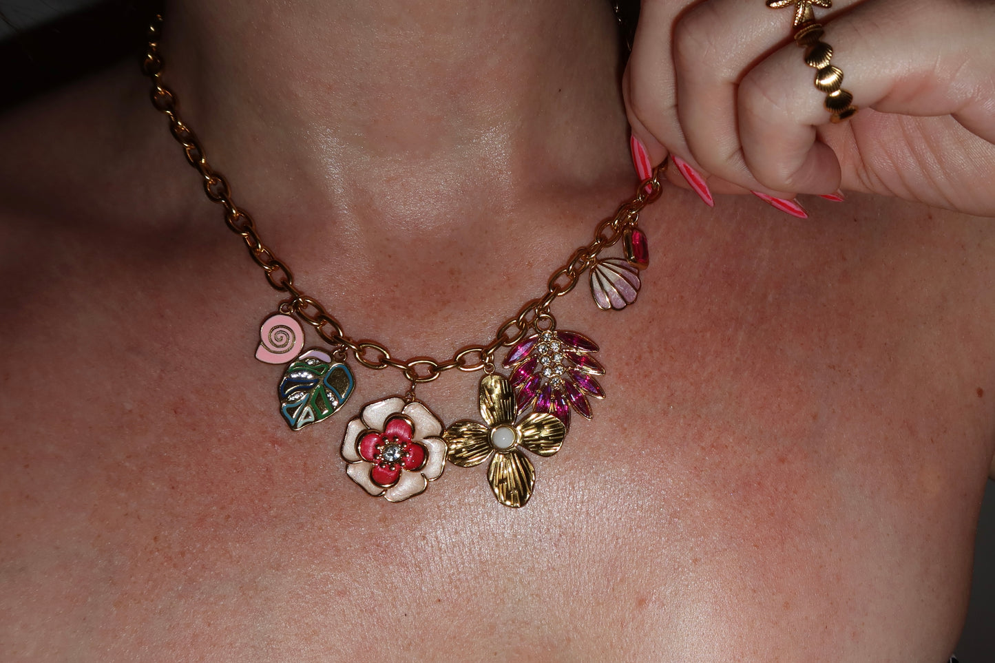 Pink Flower Charm