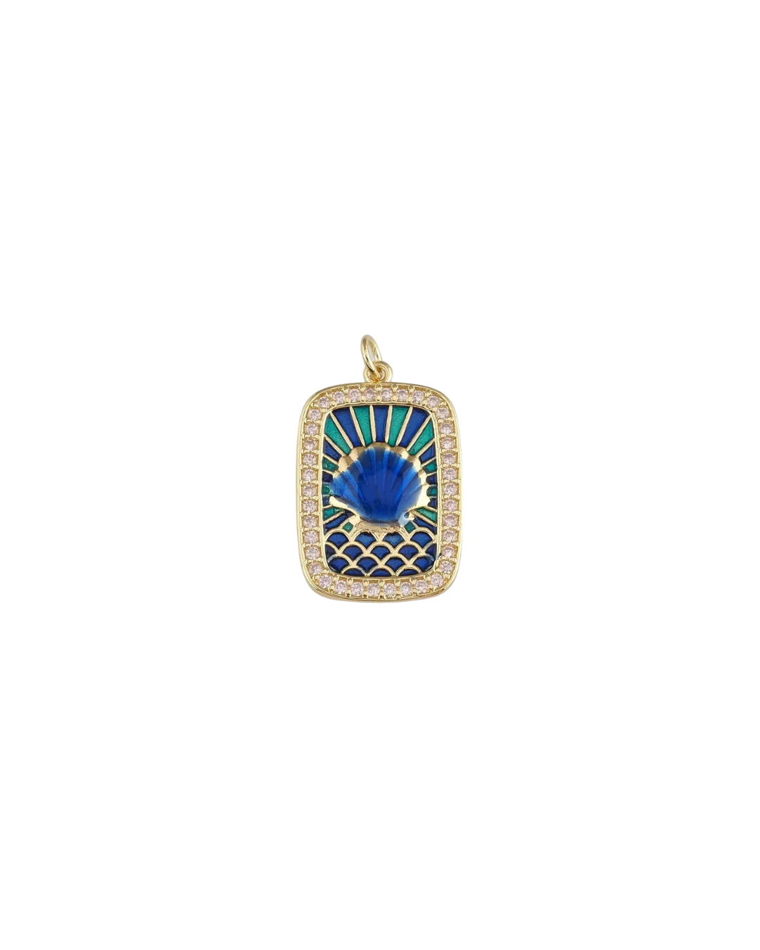 Blue Seashell Charm