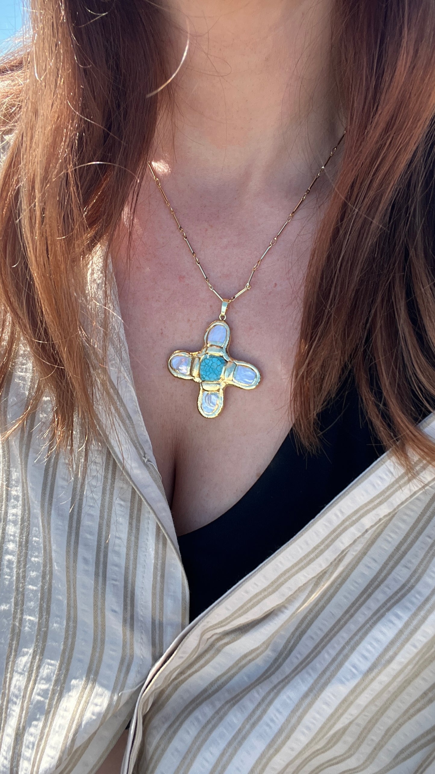 Lagoon Cross Necklace