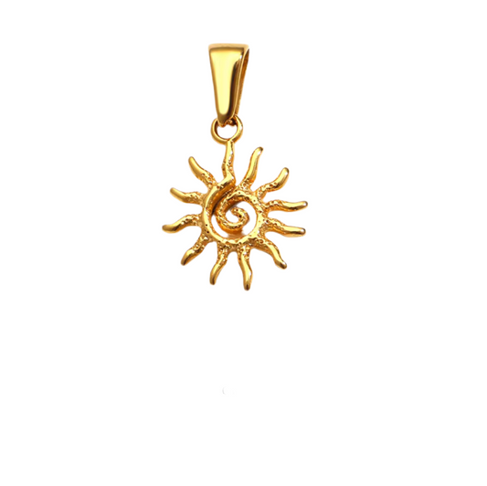 Small Spiral Sun Charm