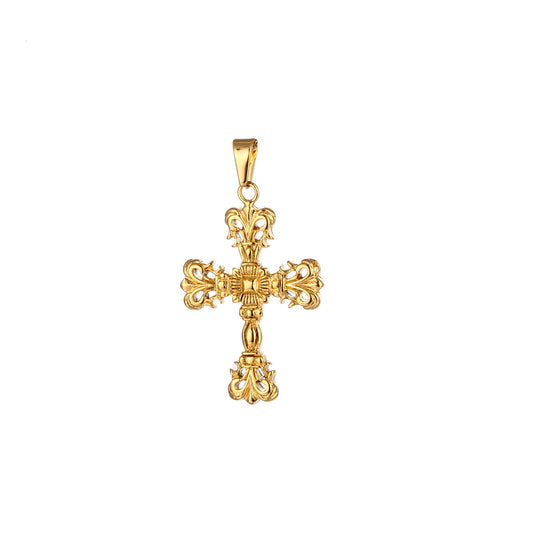 Textured Cross Charm