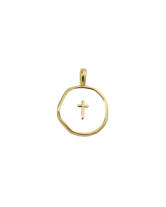 White Cross Charm