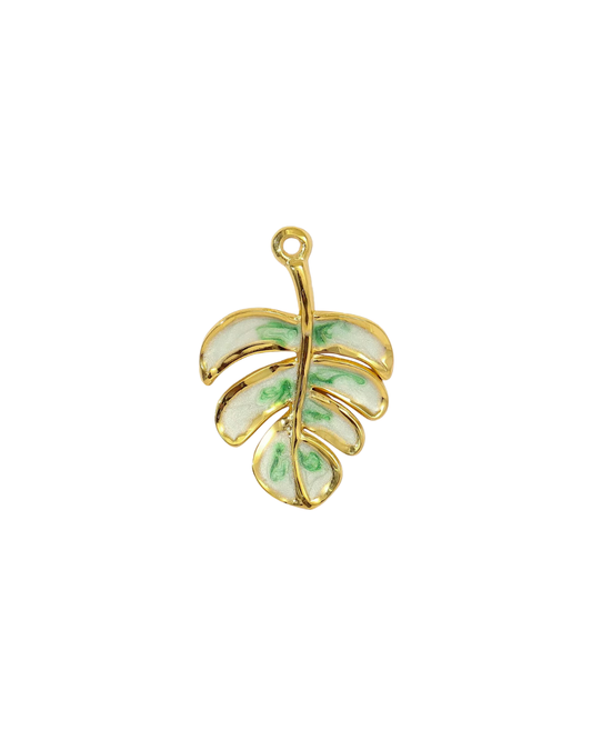 Marble Leaf Charm
