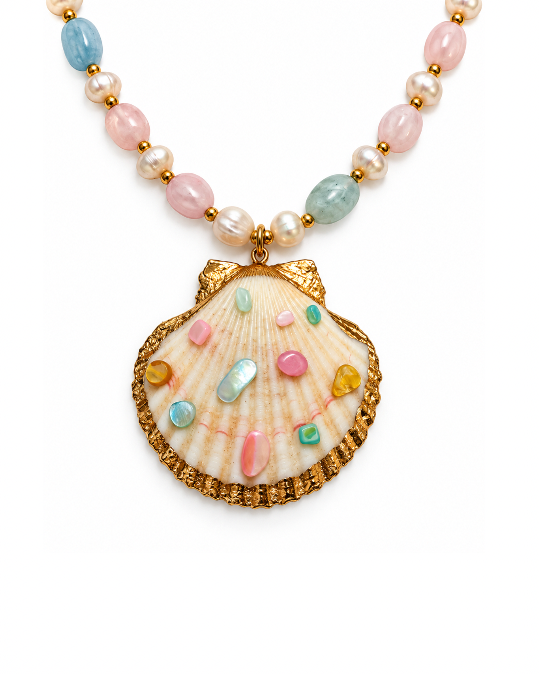 Bora Bora Beaded Shell Necklace