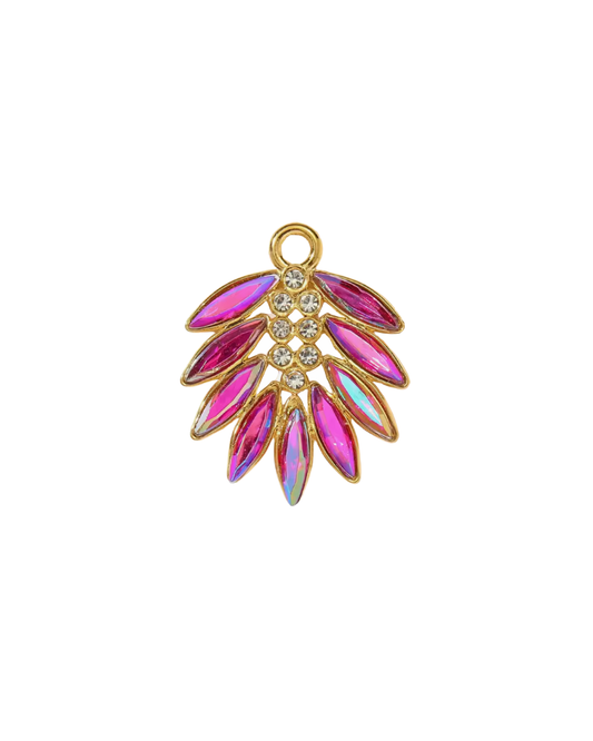 Fuchsia Leaf Charm