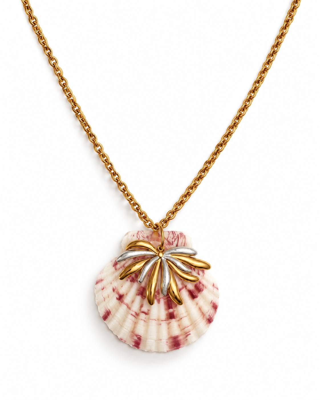 Fan Shell Charm Necklace