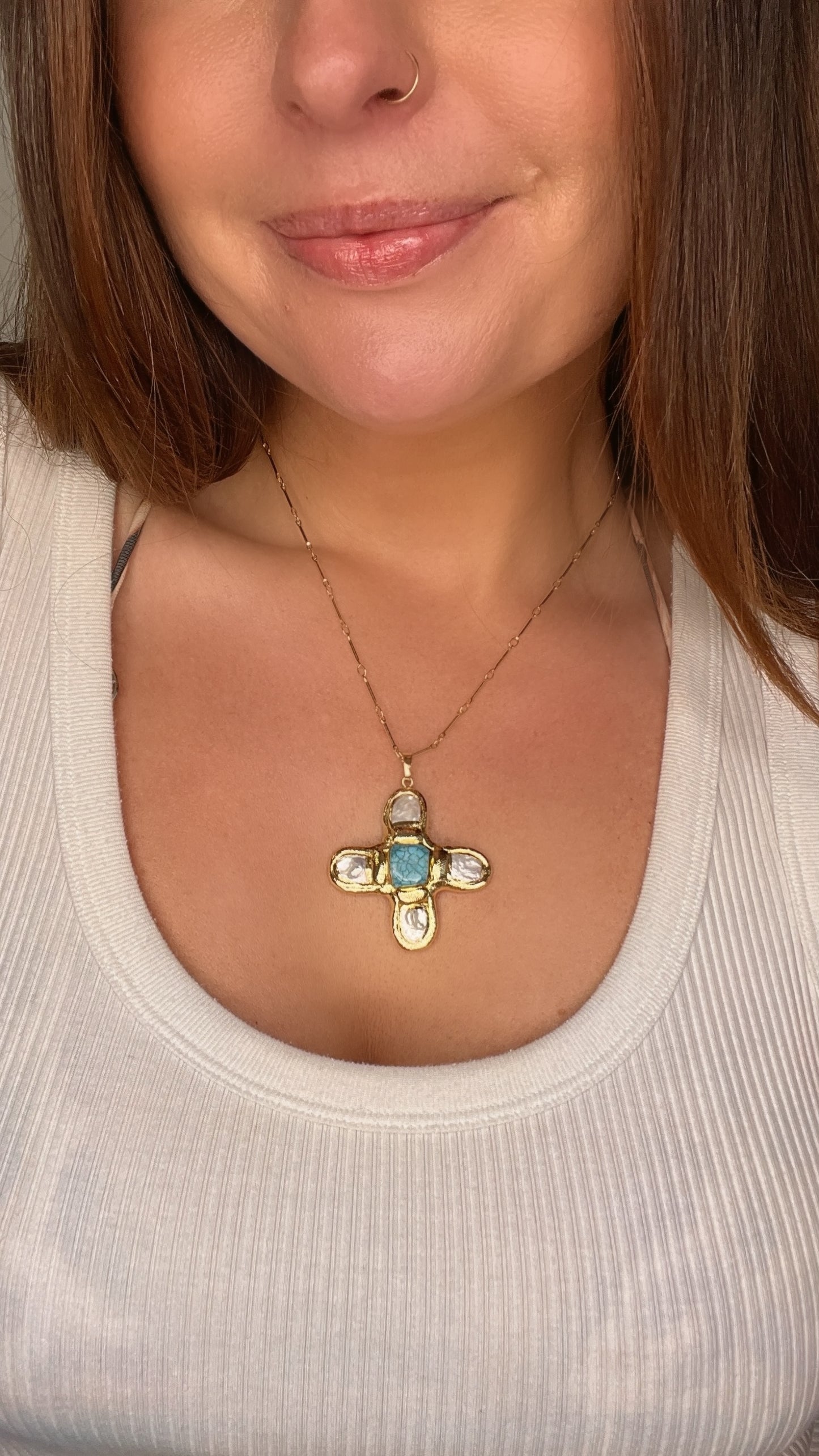 Lagoon Cross Necklace
