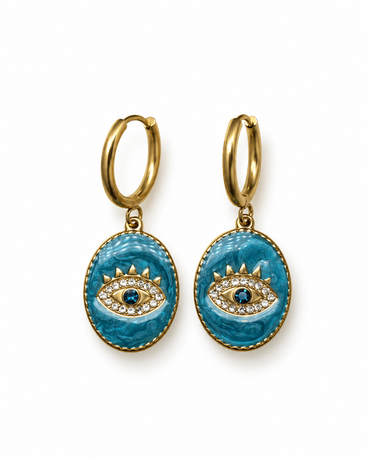 Evil eye earrings