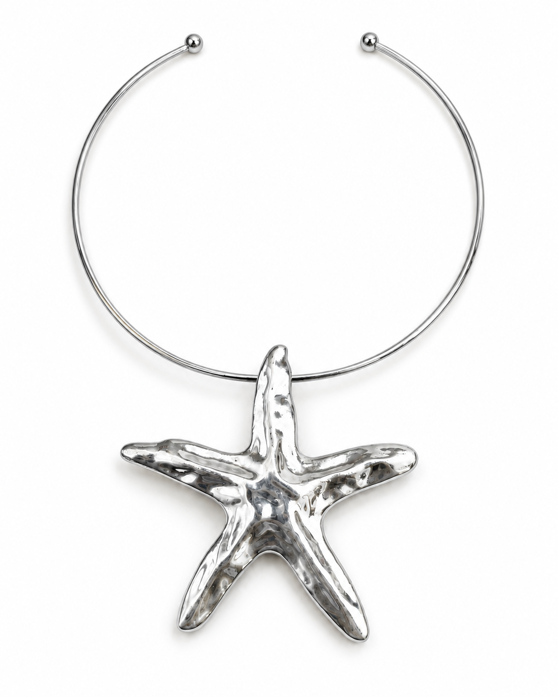 Solana Star Choker Necklace Silver