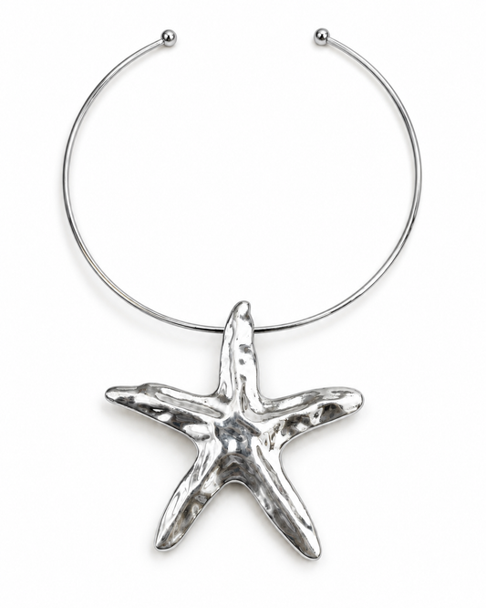 Solana Star Choker Necklace Silver